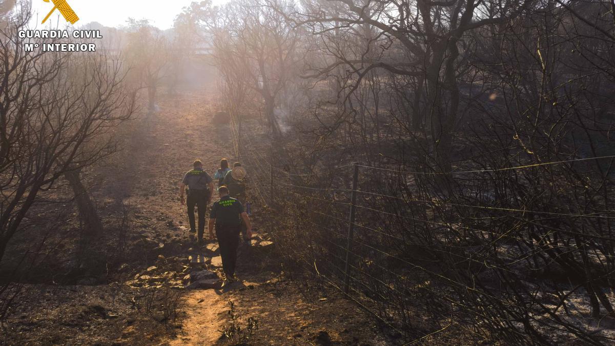 La Guardia Civil en el incendio de Alcaracejos.