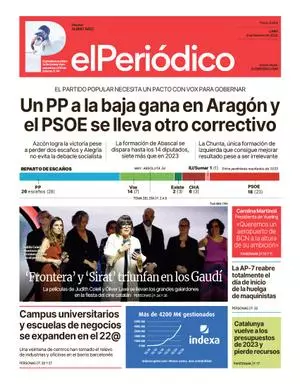 La portada de EL PERIÓDICO del 9 de febrero de 2026