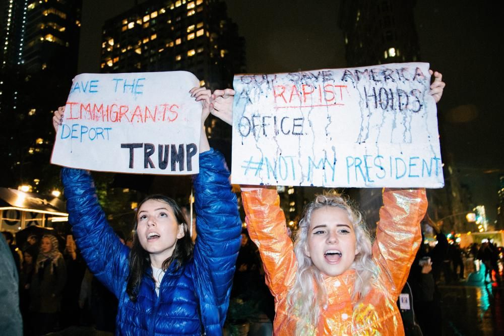 PROTESTA POR RESULTADO ELECTORAL EN NUEVA YORK