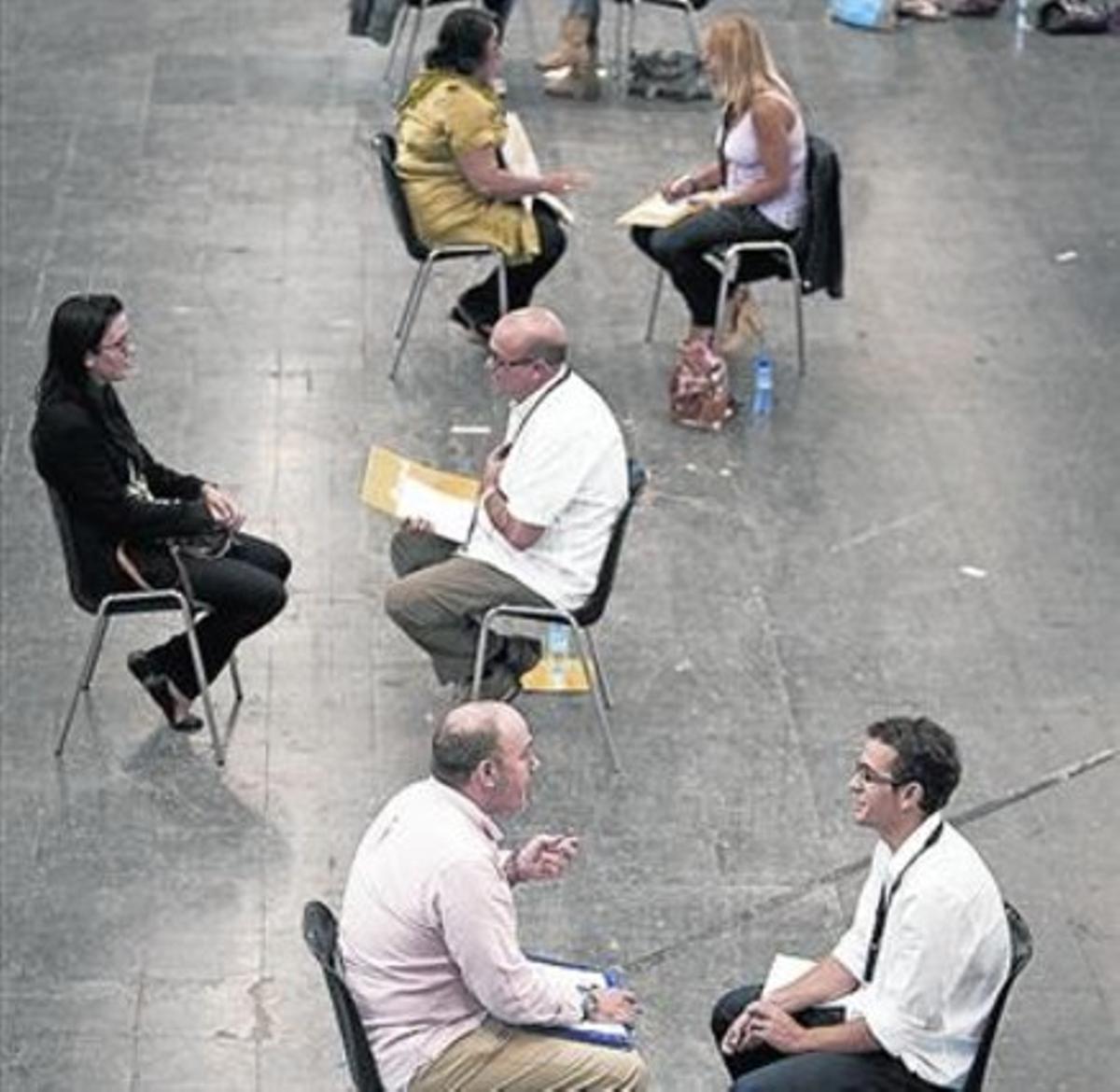 Jornada d’assessorament a persones a l’atur, a Barcelona.