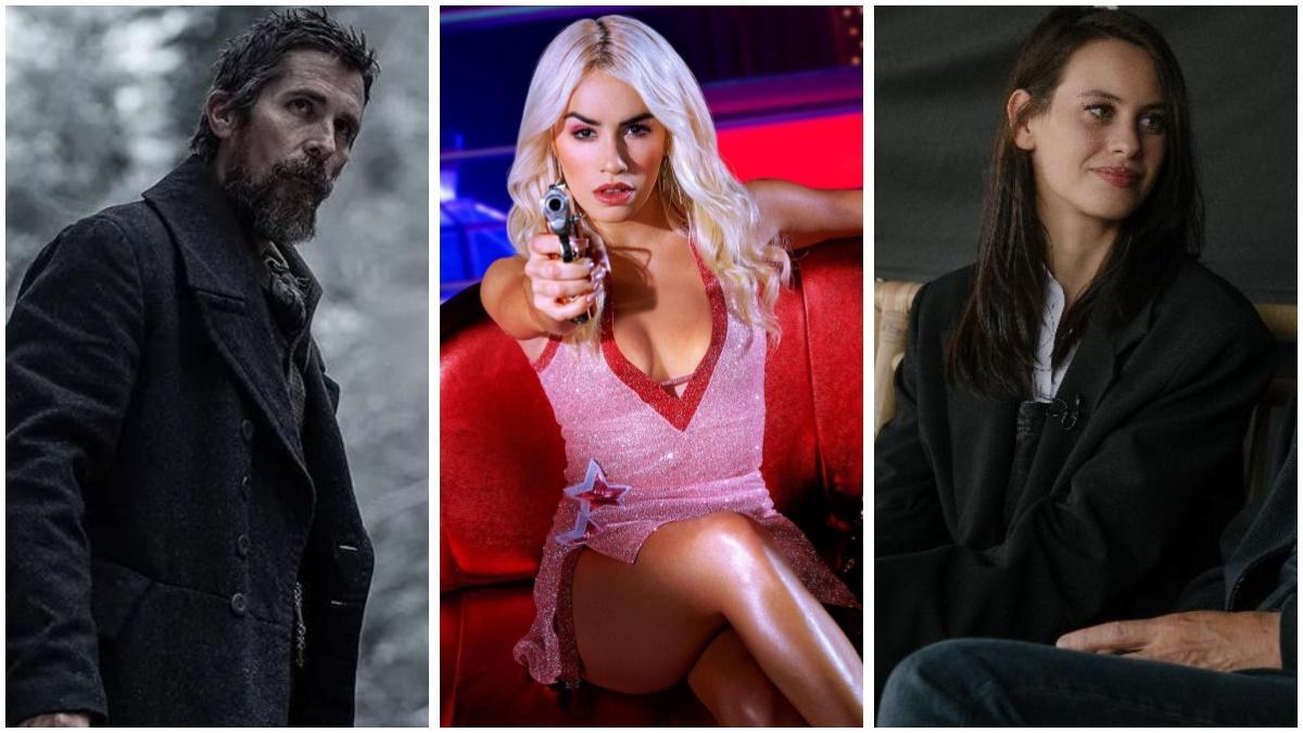 Combo Christian Bale en la peli 'Los crímenes de la academia', Lali Espósito en 'Sky rojo' y Milena Smit en la serie 'La chica de nieve'