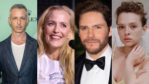 Els actors Jeremy Strong, Gilllian Anderson, Daniel Brühl i Shira Haas