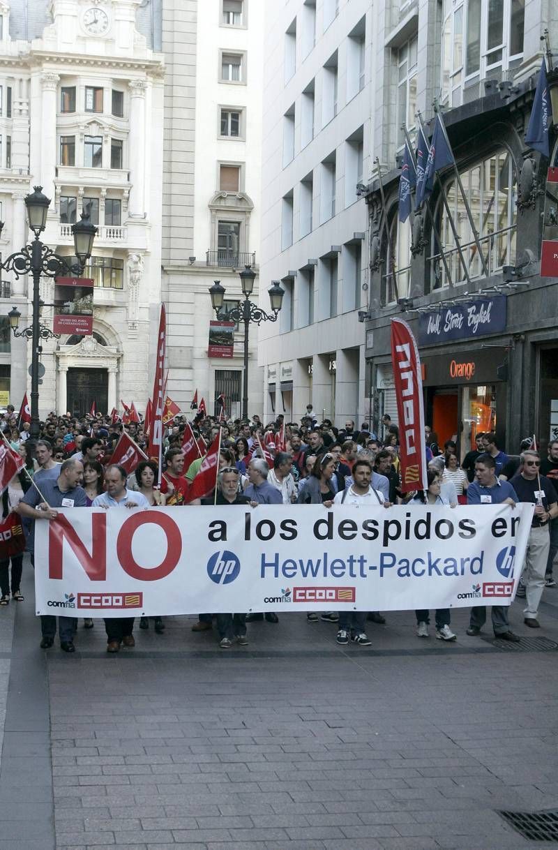 Fotogalería: Manifestación de la plantilla de HP