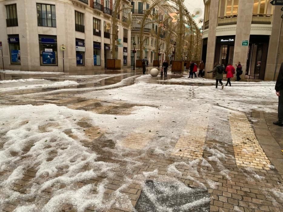 Granizo en Málaga.