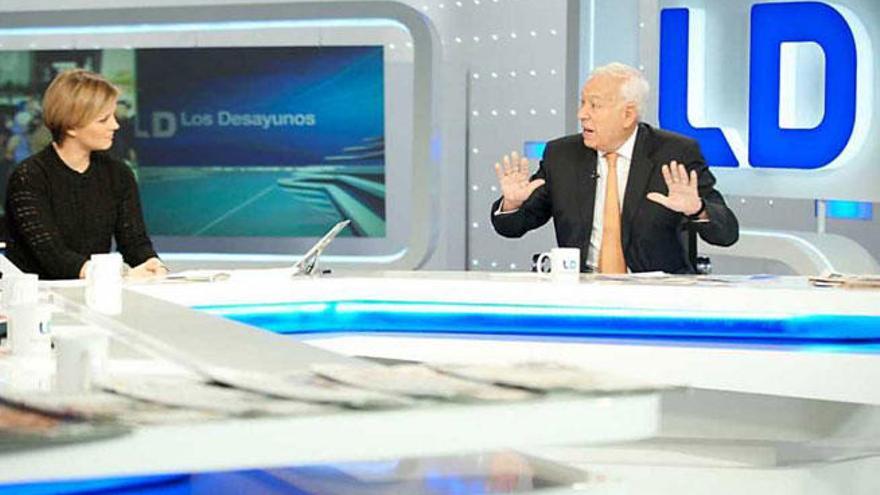 El ministro Margallo en &#039;Los desayunos de TVE&#039;.