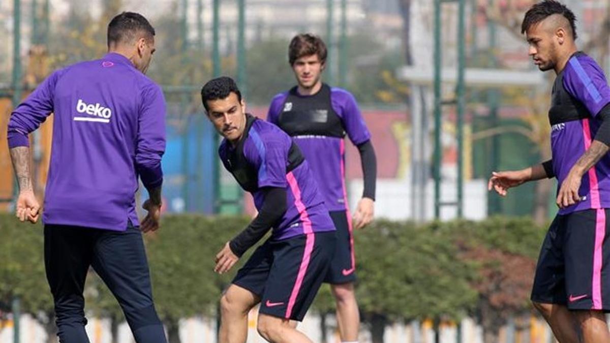 Los jugadores lucen el GPS en los entrenamientos