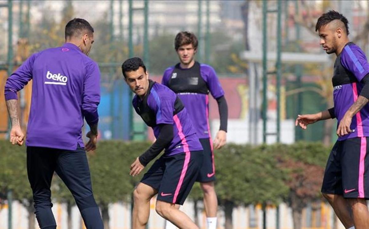 Los jugadores lucen el GPS en los entrenamientos