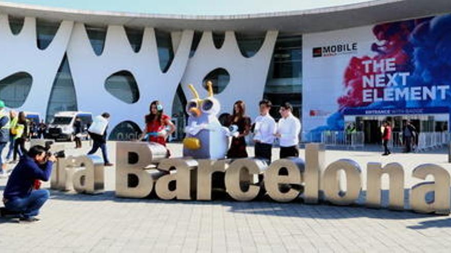 Acte promocional del Mobile World Congress que se celebra a Barcelona