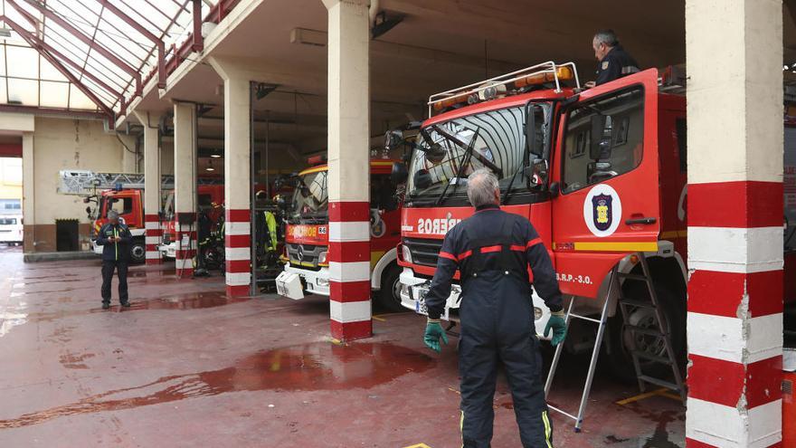 El parque de bomberos.