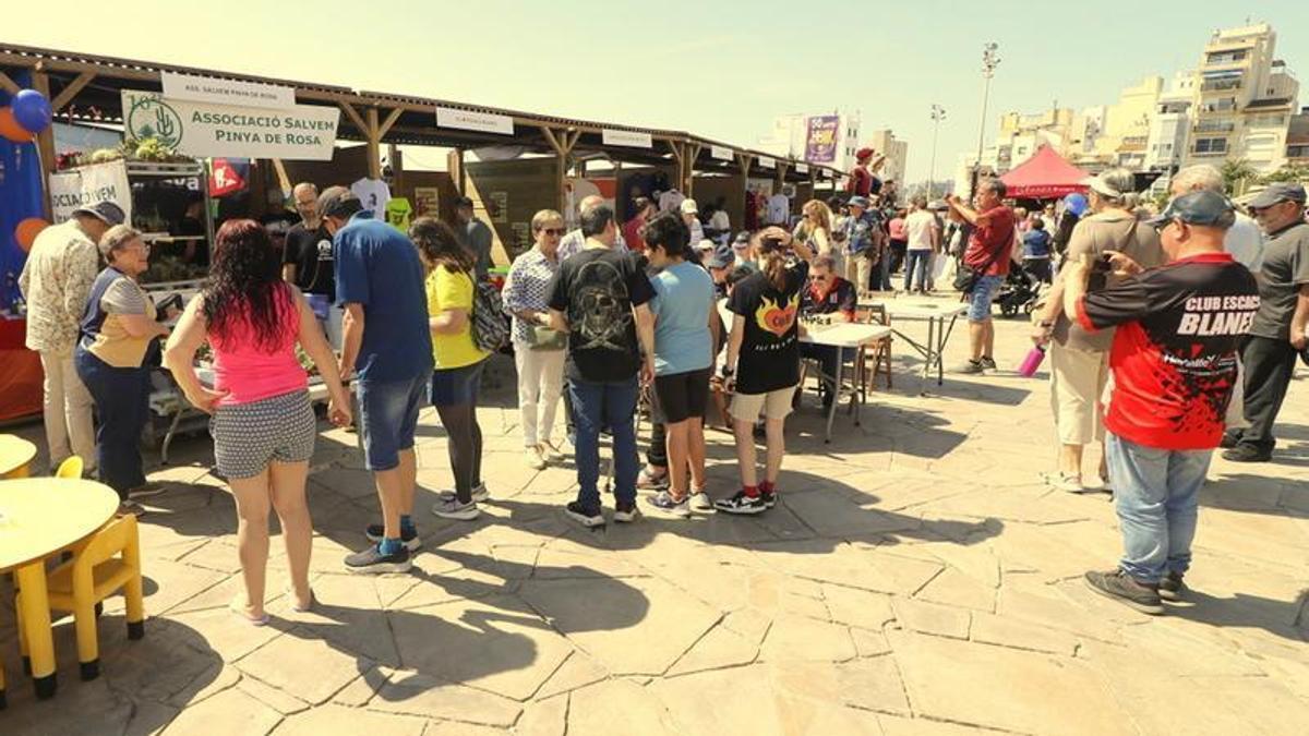 L'ambient a la Fira d'Entitats de Blanes durant el matí de dissabte