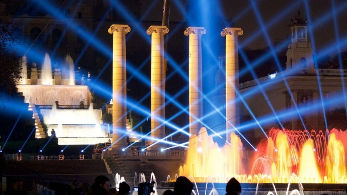 Fin de Año en la Fuente Mágica de Montjuïc, en Barcelona