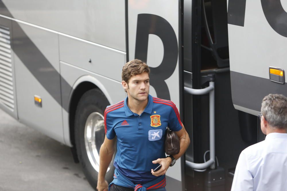 La Roja ya está en Elche y entrena hoy a puerta cerrada en el Rico Pérez