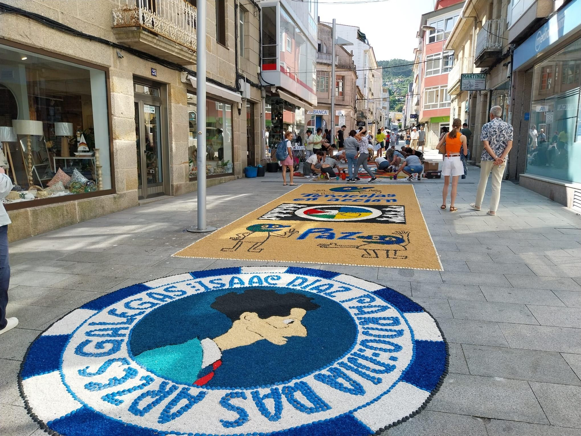 El Corpus en O Morrazo. Alfombras con mensaje