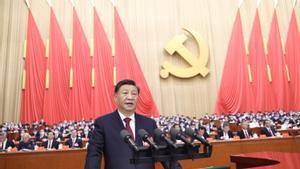 El presidente de China, Xi Jinping, durante la apertura del XX congreso del Partido Comunista de China