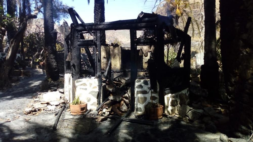 Así ha quedado Fataga tras el incendio