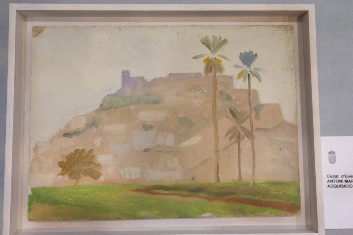La presentación de las obras pictóricas donadas por particulares de este martes en el Arxiu Històric d'Eivissa i Formentera