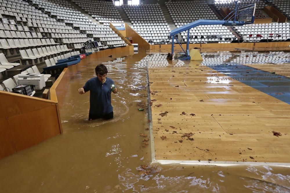 Inundació al Pavelló de Fontajau.