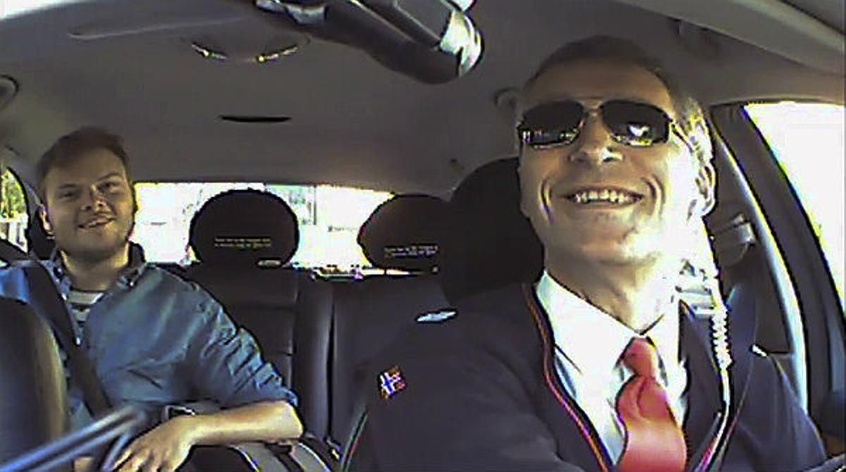 El primer ministre noruec, Jens Stoltenberg, va conversar sobre temes de política amb els ciutadans.