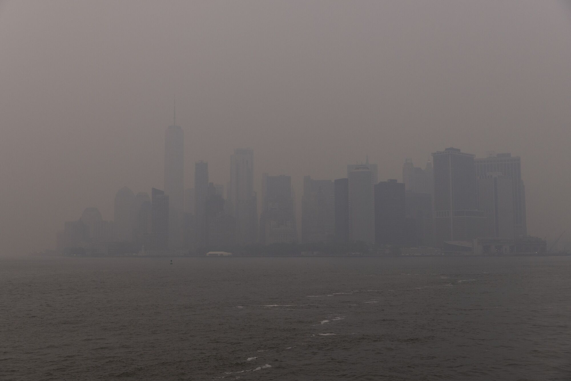 Nueva York cubierta por el humo