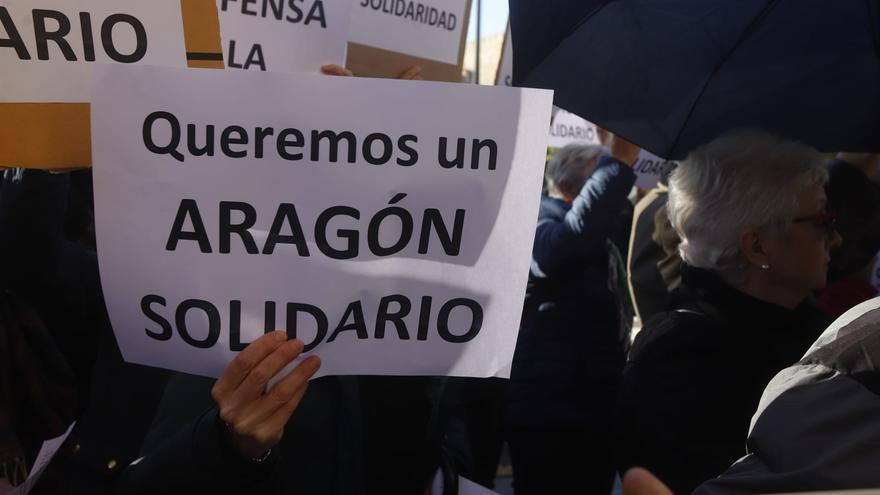 Concentración de la Federación Aragonesa de Solidaridad en Zaragoza