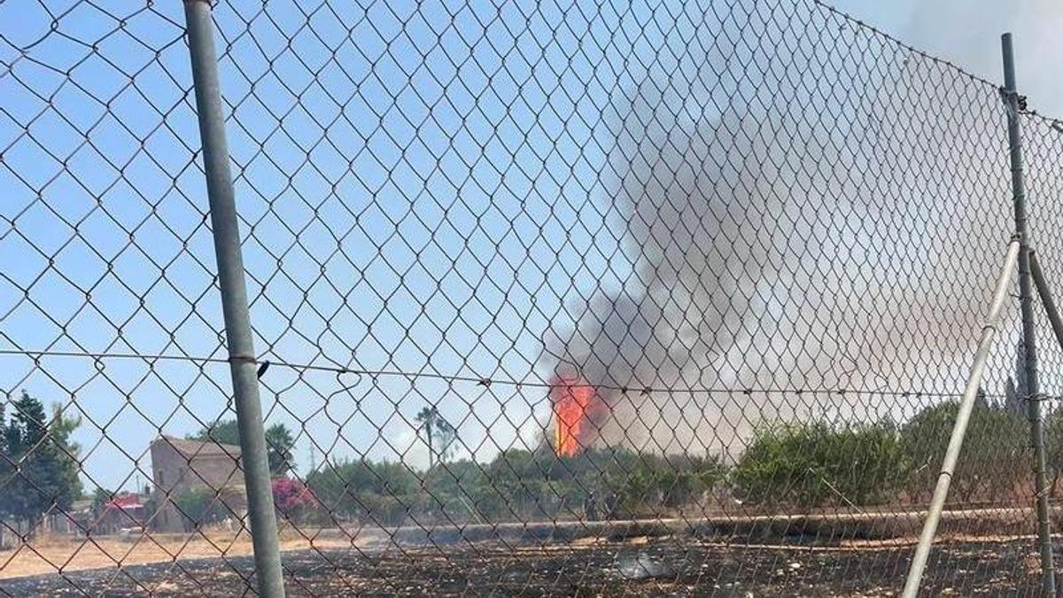 Una de las fincas afectadas por el incendio.