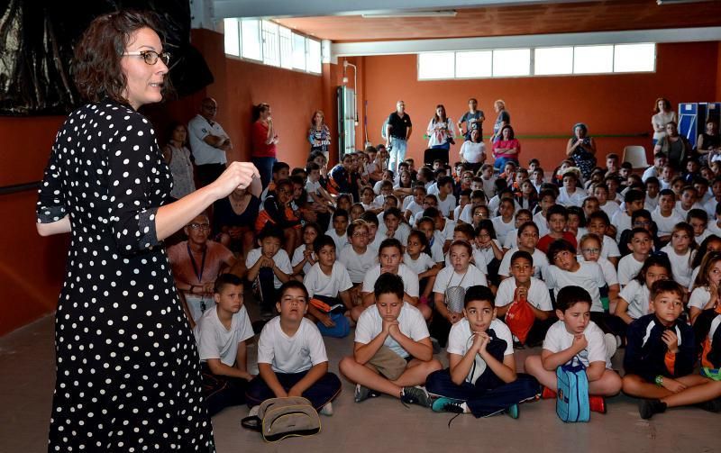 20/06/2018 CARRIZAL, INGENIO. La ingeniera aeronáutica de la Nasa, Mar Vaquero, ofrece una charla a los alumnos del colegio de primaria Tomás Morales. SANTI BLANCO  | 20/06/2018 | Fotógrafo: Santi Blanco