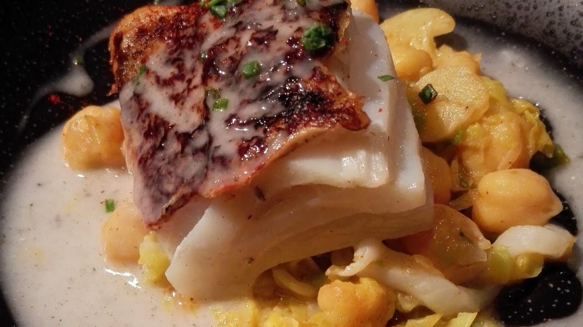 El bacalao con garbanzos del restaurante Blau.