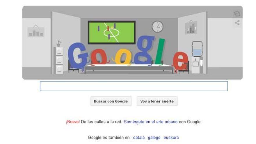 El &#039;doodle&#039; de Google, de nuevo dedicado al Mundial.