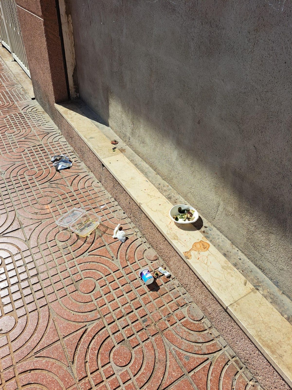 Suciedad en la zona.