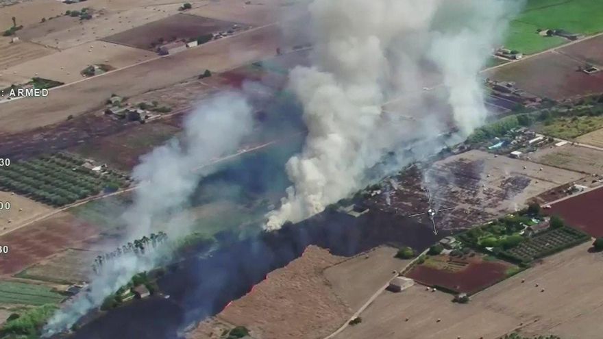 Extinguido el incendio en el Torrent de Sant Miquel, en sa Pobla