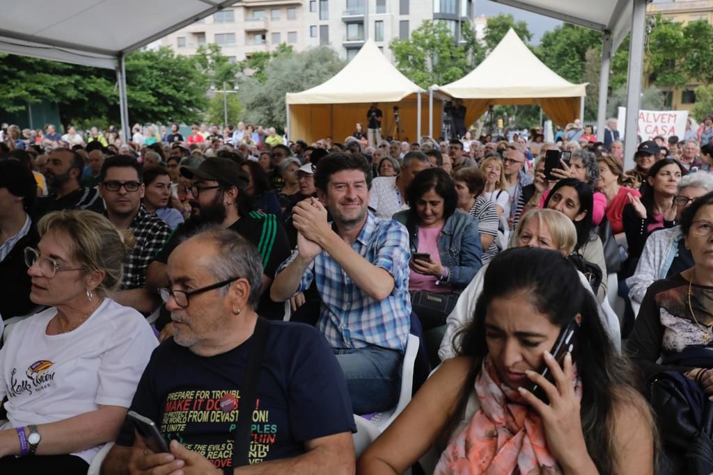 Yolanda Díaz visita Palma en uno de los actos de campaña de Unidas Podemos