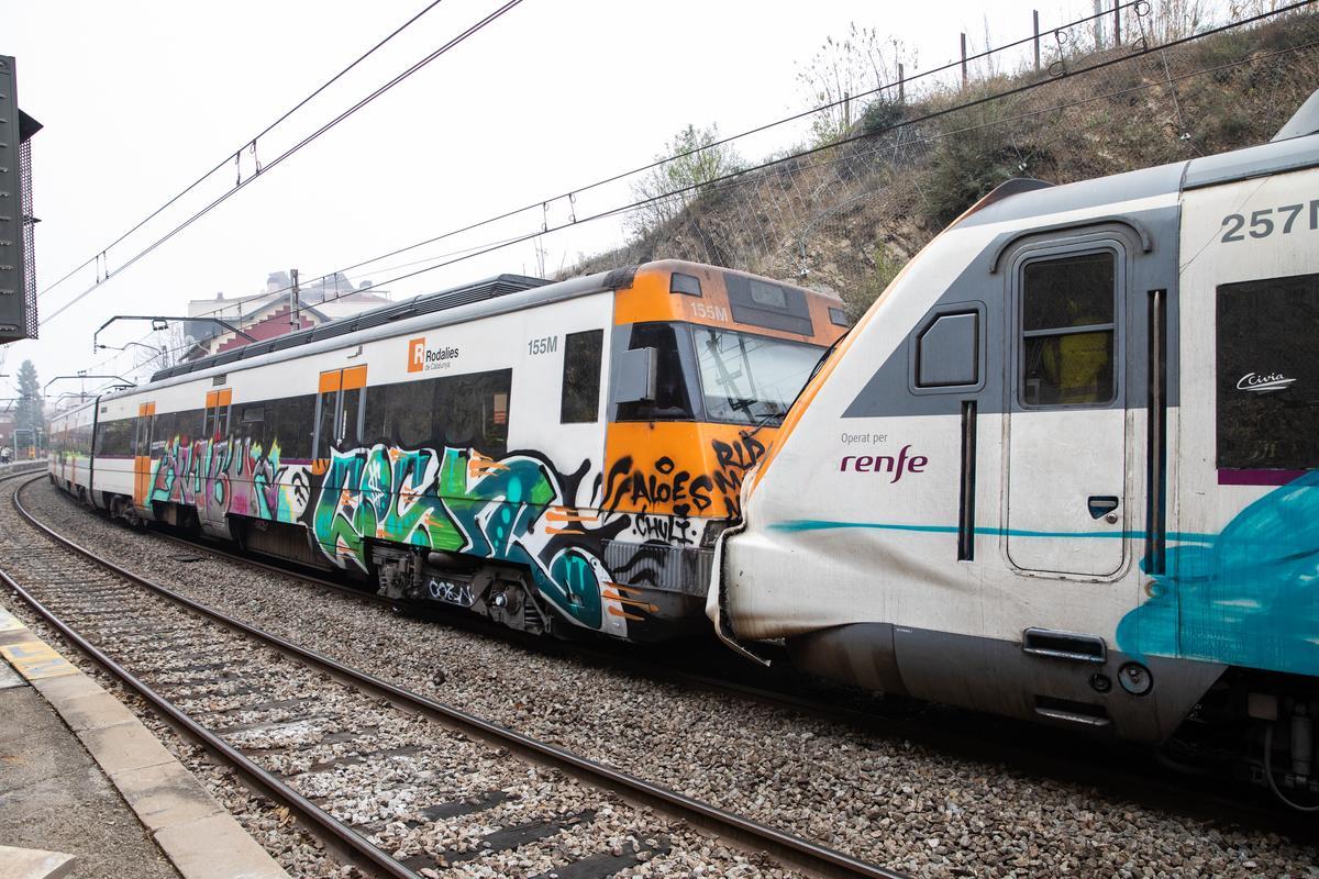 Choque de trenes en la estación de Montcada i Reixac-Manresa