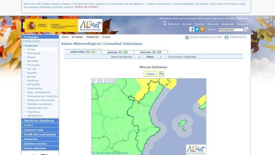 El viento sopla a 117 km/h en el norte de Castellón