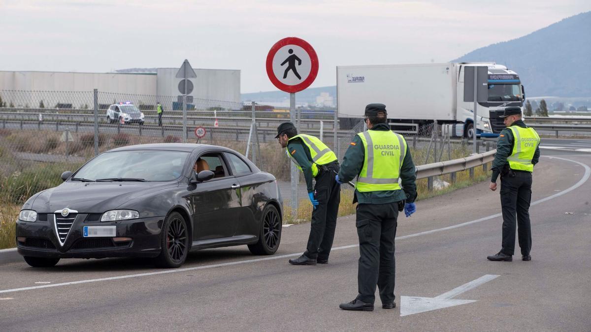 Control de la guardia civil tráfico