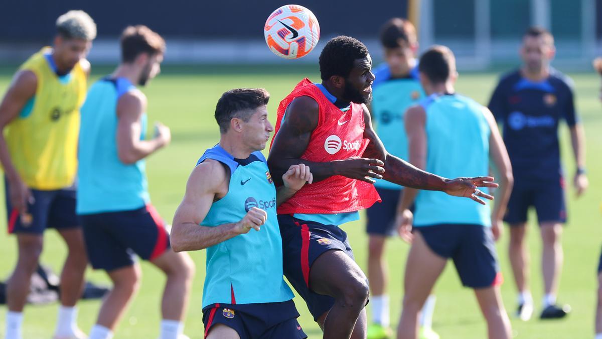 Último entrenamiento del Barça antes del Gamper