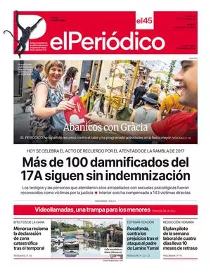 La portada de EL PERIÓDICO del 17 de agosto de 2024