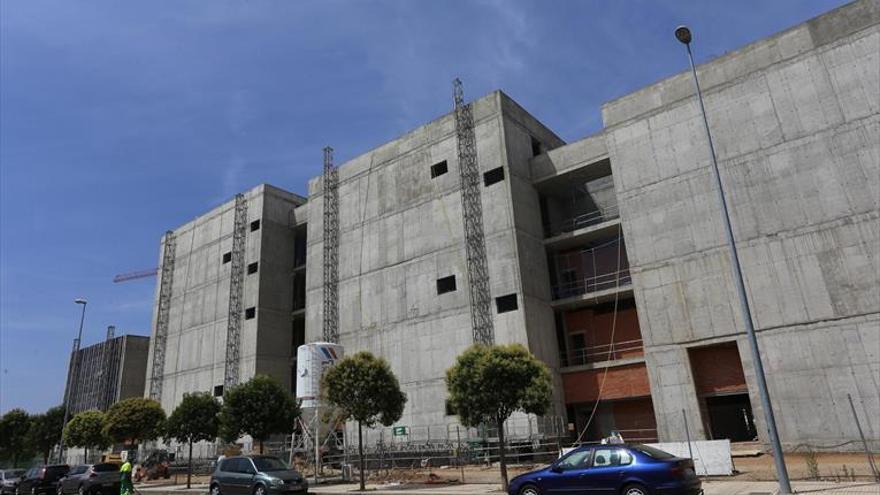 La estructura del nuevo palacio de justicia de Badajoz ya se puede ver al completo