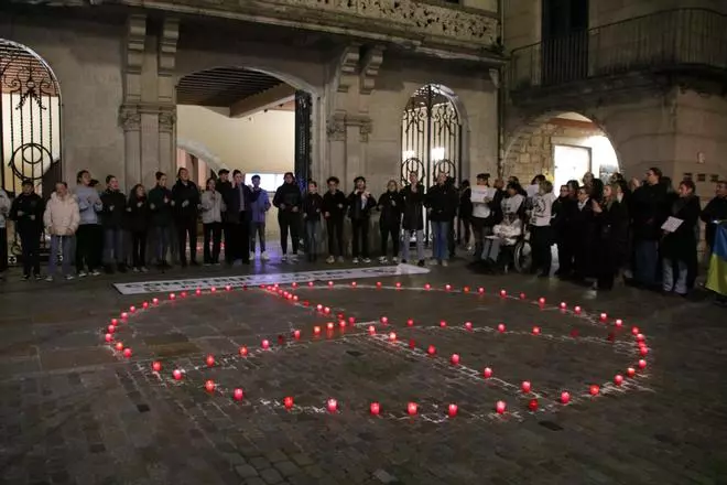 Vídeo | Girona demana un alto el foc a totes les guerres coincidint amb el segon aniversari de l'esclat del conflicte a Ucraïna