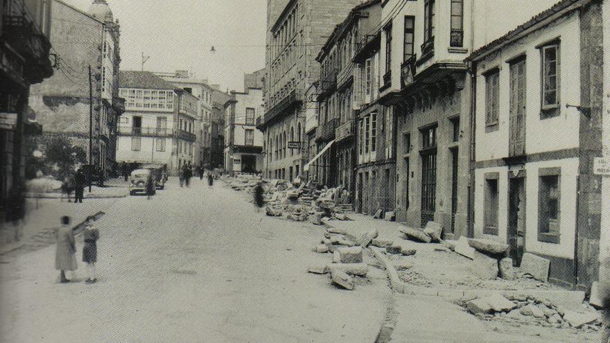 Rúa do Horreo en el año 1945