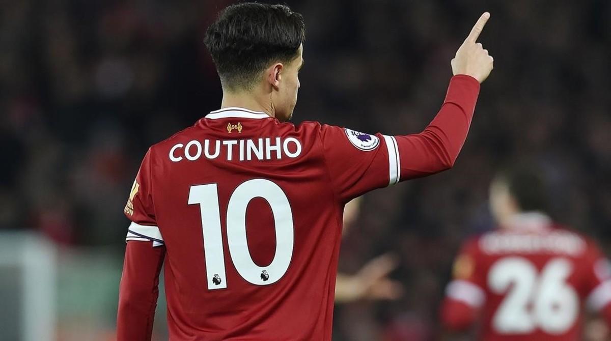 Coutinho, en el último partido con el Liverpool