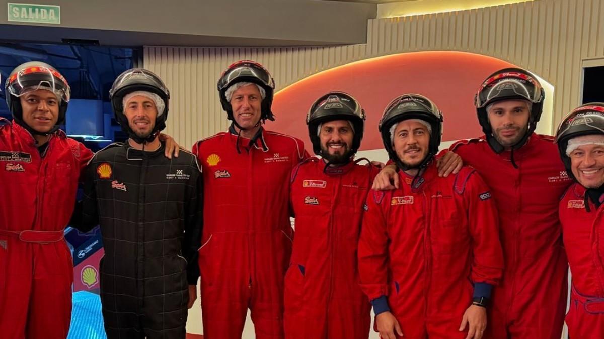 Hazard es más rápido que Mbappé... con un kart