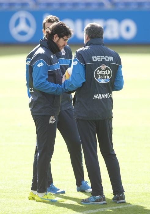 Ensayo a puerta cerrada para el derbi en Riazor