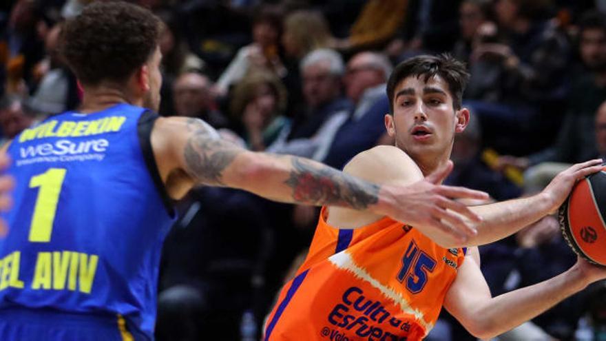 Guillem Ferrando, en el partido ante el Maccabi