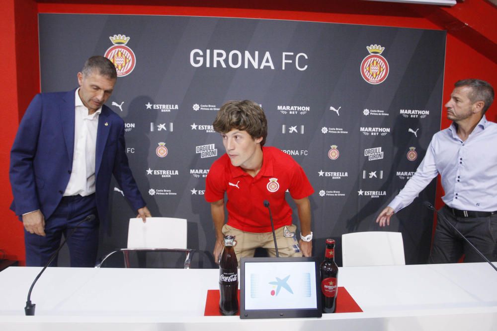 Presentació de Marc Gual com a nou jugador del Girona FC