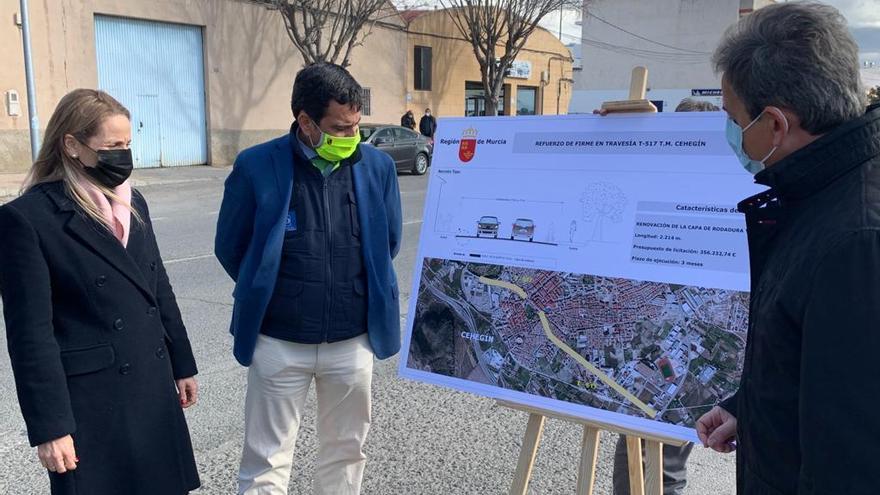 La Comunidad invierte 356.000 euros en mejorar la carretera de Murcia en Cehegín