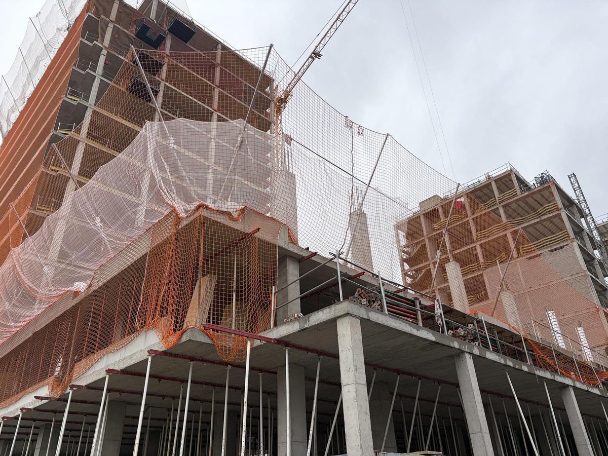 Construcción de bloques de vivivendas.