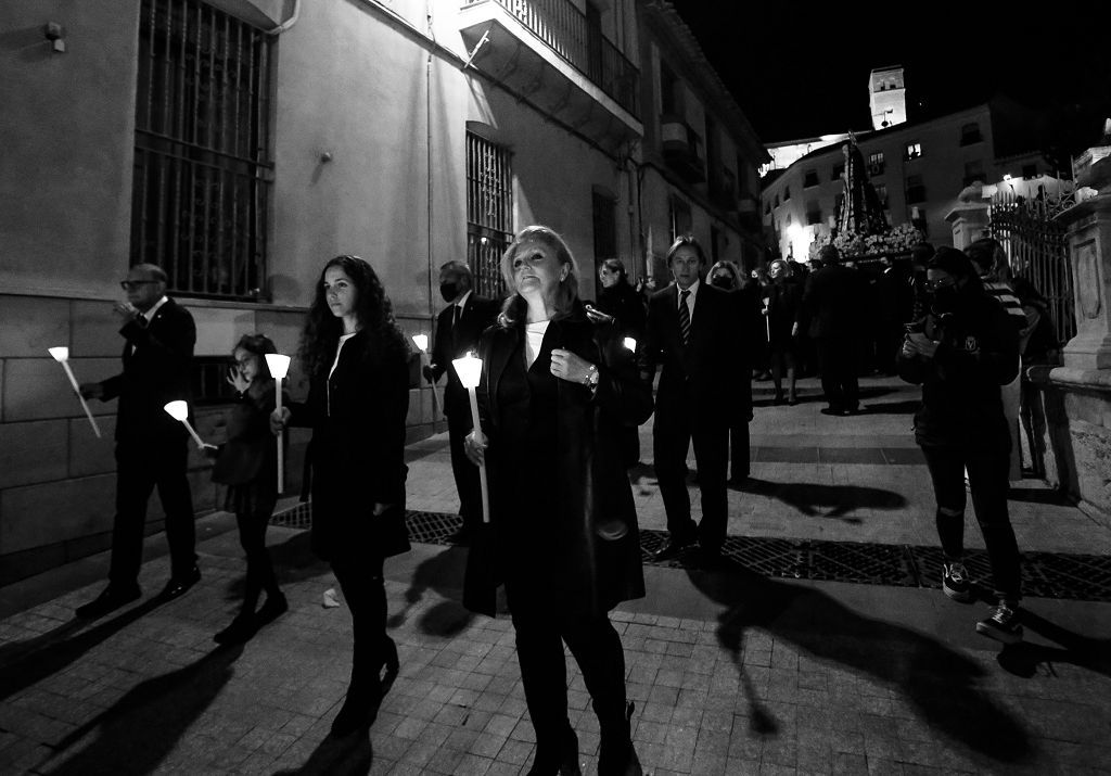 Semana Santa de Lorca 2022: Virgen de la Soledad del Paso Negro, iglesia y procesión