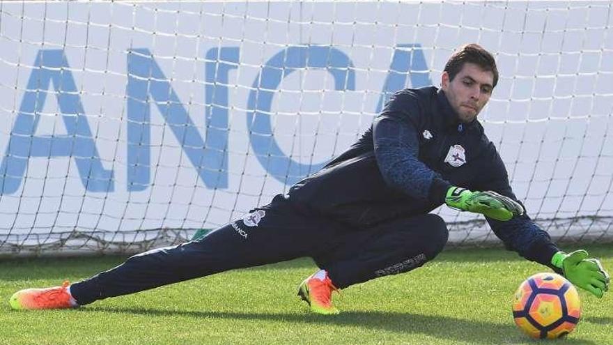 Germán Lux, durante un entrenamiento.