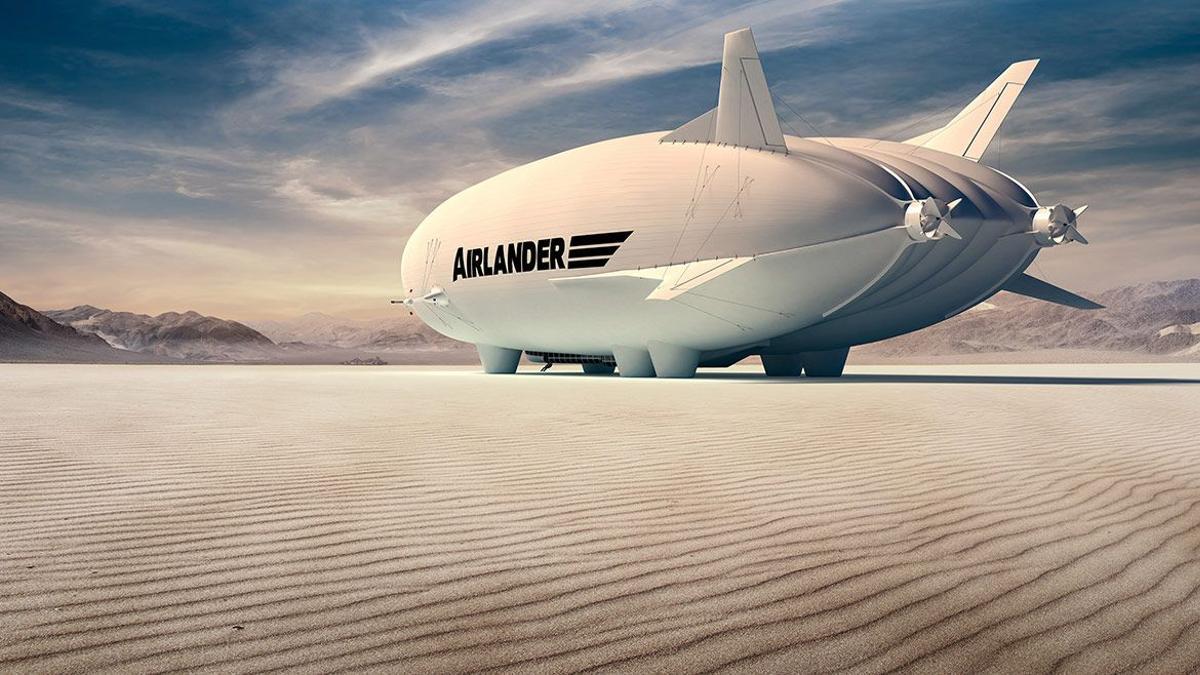 Un Airlander 10 en tierra