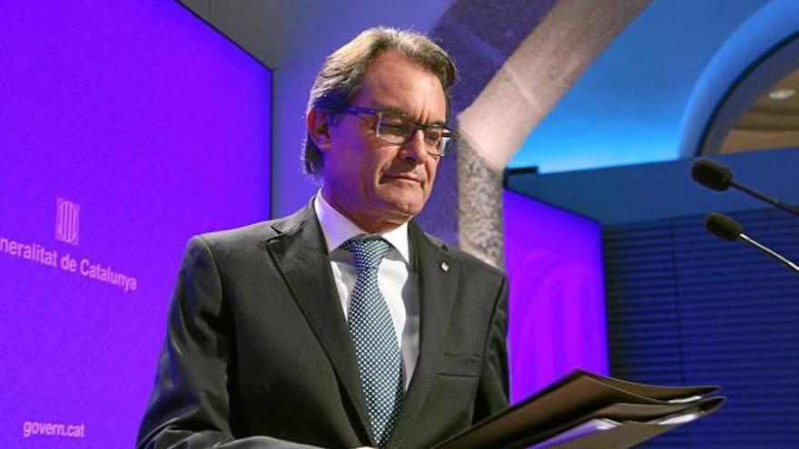 El President català, Artur Mas, ahir en roda de premsa